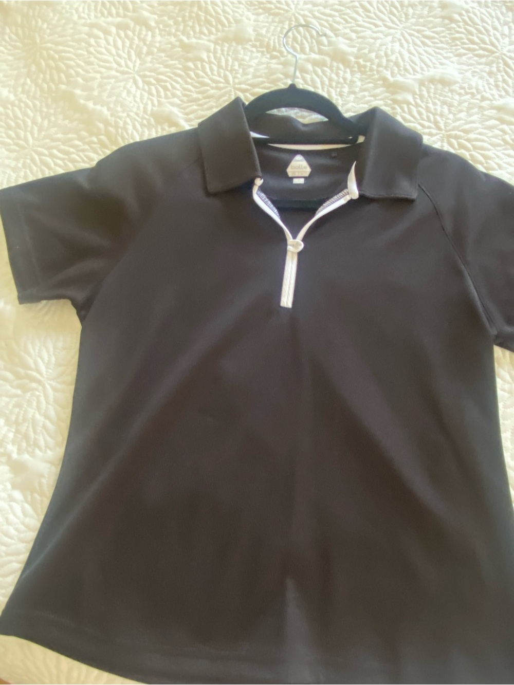 bolle Black Short Sleeve Polo golf shirt